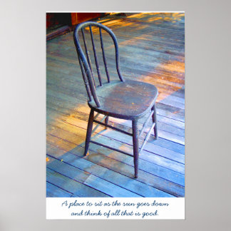 Poster Cadeira em um Porch