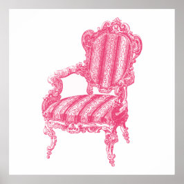Poster Cadeira Rosa