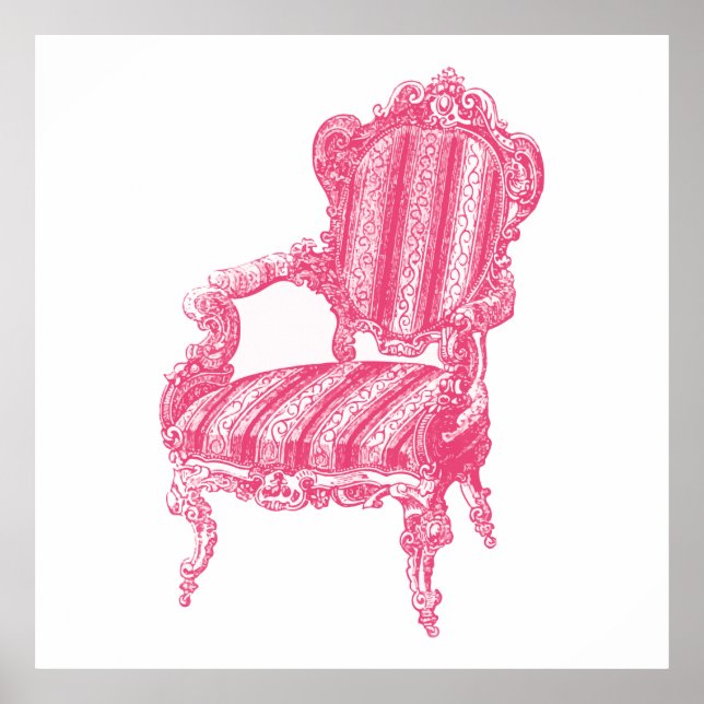 Poster Cadeira Rosa (Frente)