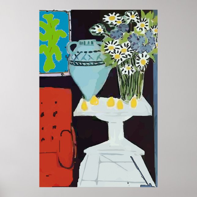 Pôster Cadeira Vermelha, Estilo Matisse (Frente)