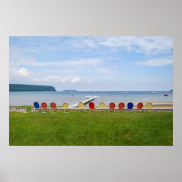 Poster Cadeiras Coloridas, Condado de Door, Wisconsin