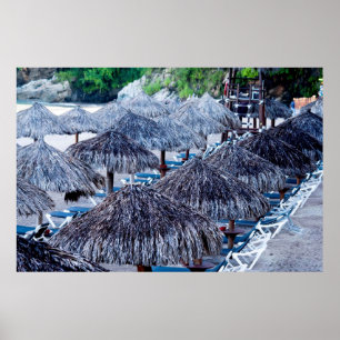 Poster Cadeiras e abrigos de praia
