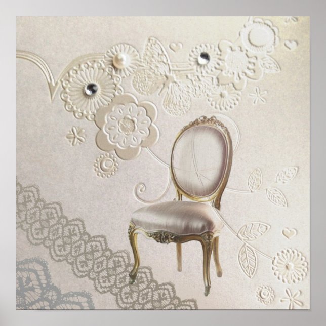 Poster cadeiras romanas de candelabro rococo (Frente)