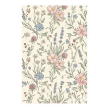 Caderno com Padrão de Flores Silvestres Vintage Co