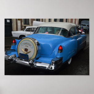 Poster Cadillac 1952 Blue Vintage