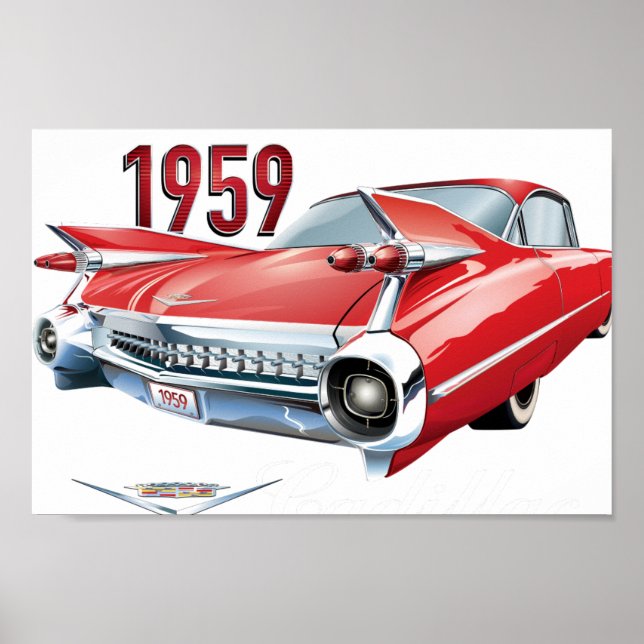 Poster cadillac 1959 Vintage (Frente)