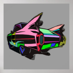 Poster Cadillac colorido