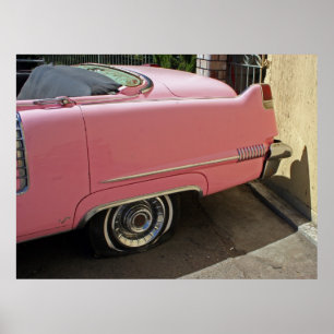 Poster Cadillac cor-de-rosa