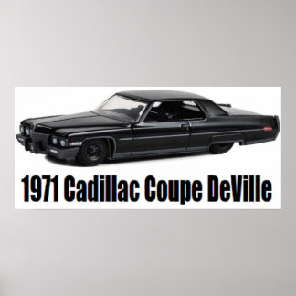 Poster cadillac Coupe DeVille Lowrider 1971