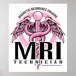 Pôster Caduceus cor-de-rosa de MRI