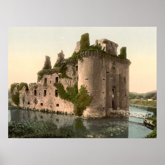 Pôster Caerlaverock Castle, Scotland Archival Print (Frente)
