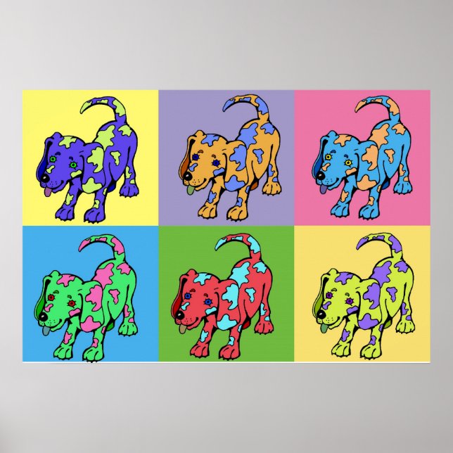 Pôster Cães a cores (Frente)