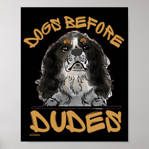 Poster CÃES ANTES DE DUDES Cavalier King Charles Spaniel