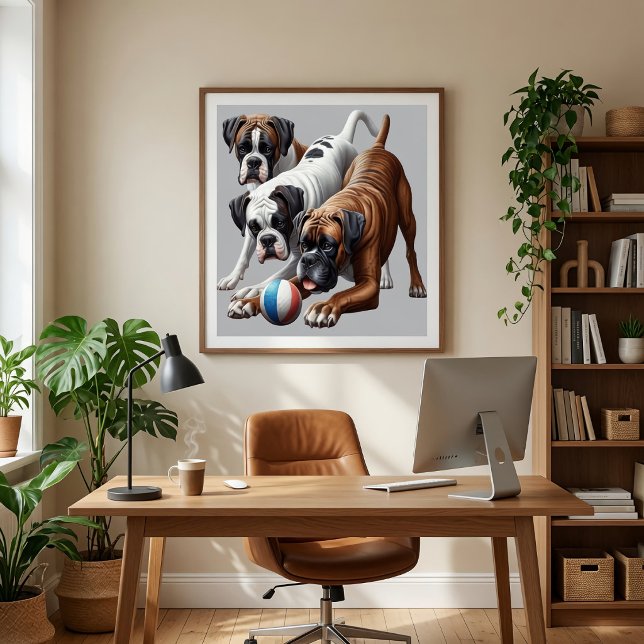 Poster Cães Boxer Divertidos  (Criador carregado)