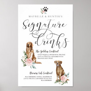 Poster Cães Cachorros Cachorros Cachorros Casais Bebidas