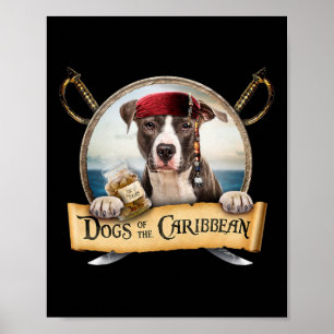 Poster Cães Do Caribe - Cute Staffordshire Terrier