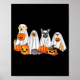 Poster Cães Fantasmas de Halloween _ Excesso de Cutez de