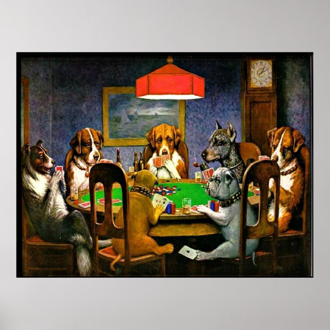 Poster Cães Jogando Poker (Frente)