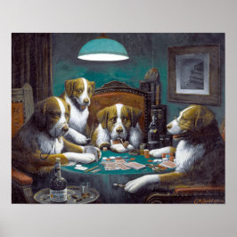 Poster Cães Jogando Poker Cassius Marcellus Coolidge 1894