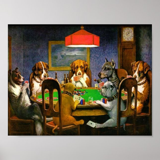 Poster CÃES JOGANDO PÔQUER Um Amigo em Cassius Marcel (Frente)