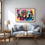 Poster Cães Juntos Pop<br><div class="desc">Experimente o mundo alegre da companheira canina com nossos Cães Juntos, Pop de Arte. Esta trabalho de arte vibrante funde perfeitamente o espírito espiritual da pop arte com o charme dos cães, celebrando o amor, a lealdade e a felicidade que nossos amigos furiosos trazem. As cores ousadas e a design...</div>