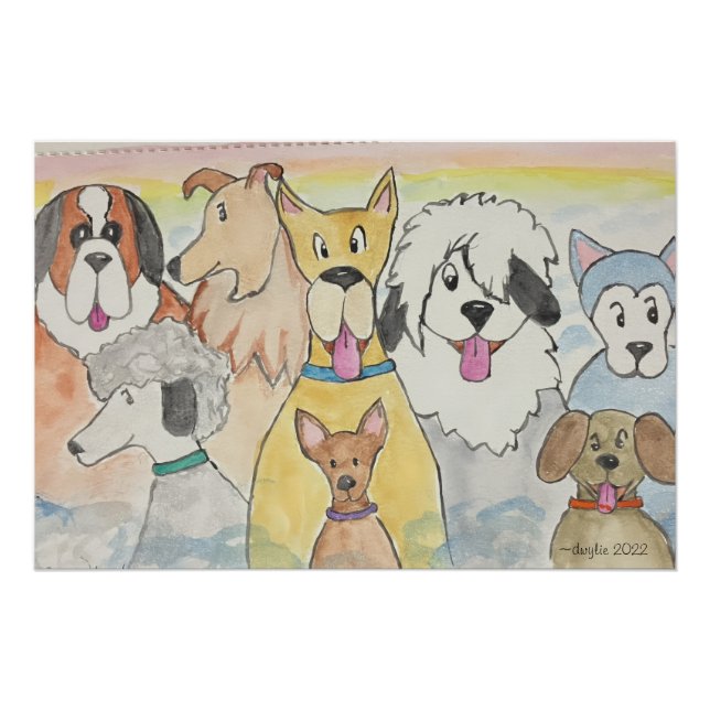 Pôster Cães no Céu (Frente)
