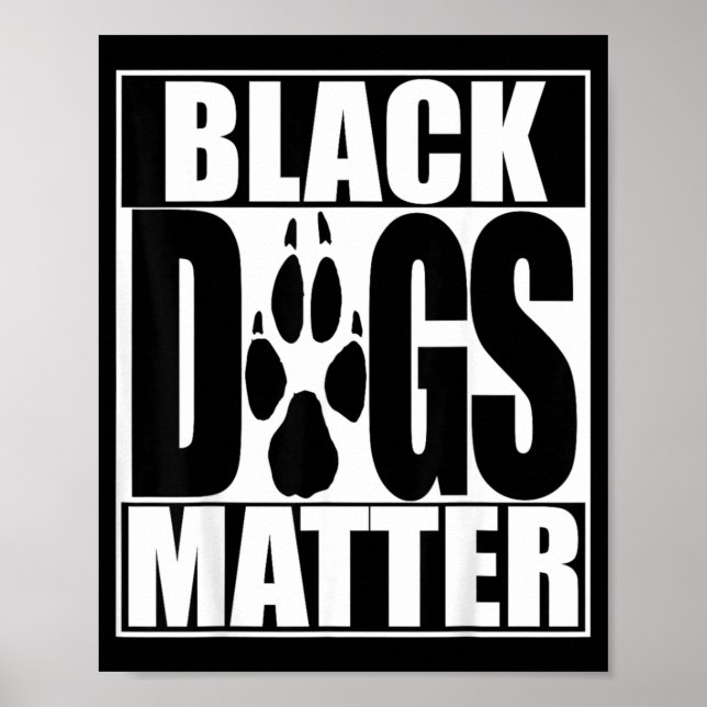 Poster Cães pretos engraçados BLM (Frente)