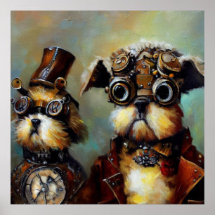 Poster Cães Steampunk