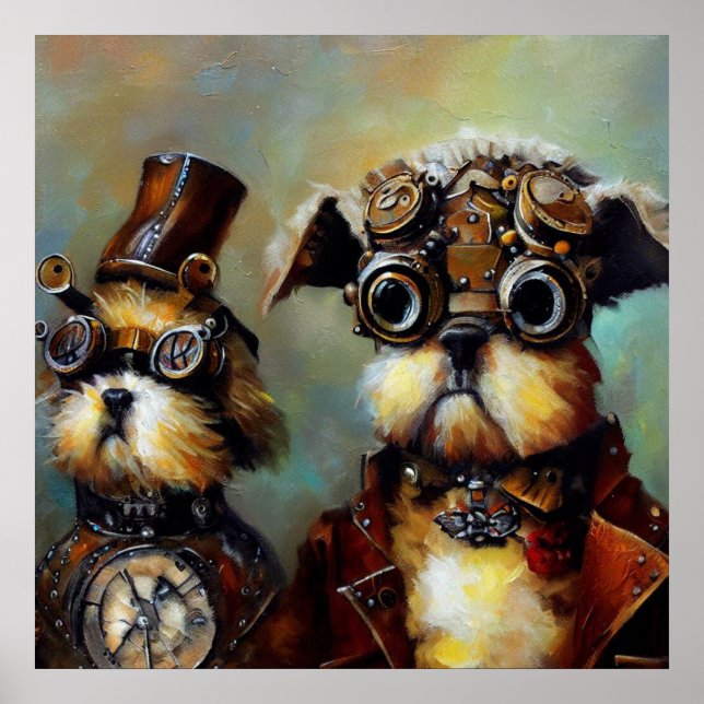 Poster Cães Steampunk (Frente)