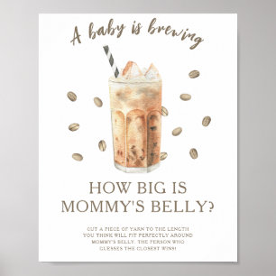 Poster Café a criar Quão grande é o jogo de barriga de ma