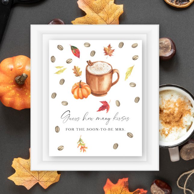 Poster Café Abóbora Adivinhe quantos beijos (Criador carregado)