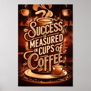 Poster Café abre citações motivacionais de sucesso