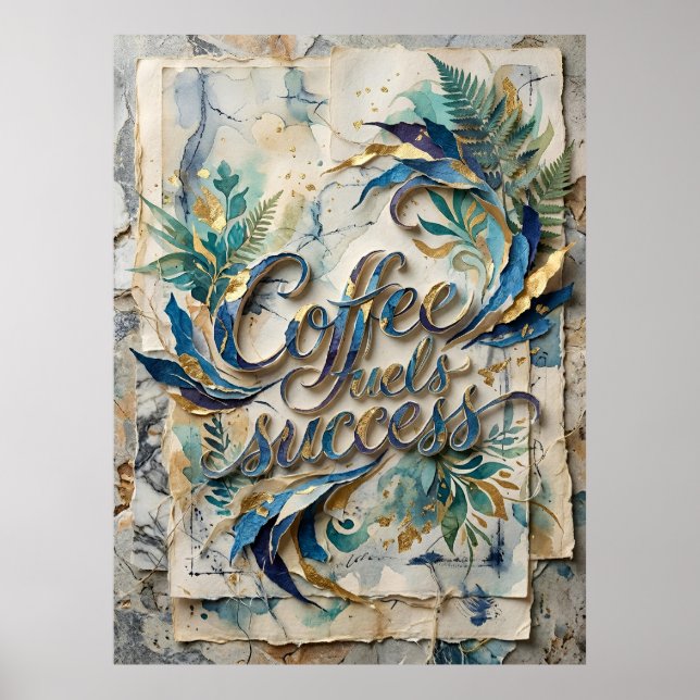 Poster café alimenta o sucesso (Frente)