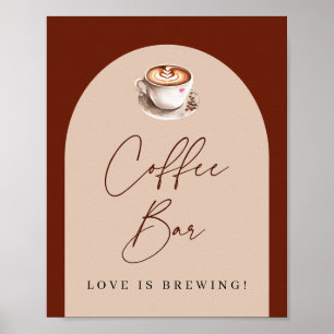 Poster Café Amor está Fermentando Chá de Noiva