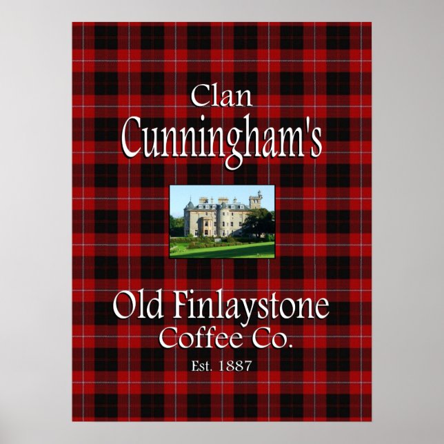 Poster Café Antigo Clan Cunningham de Finlaystone (Frente)