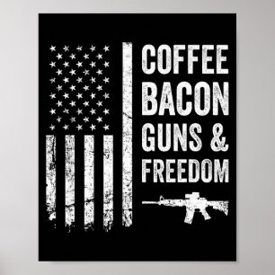 Poster Café Bacon Armas & Dom - Churrasco Grelha Arma