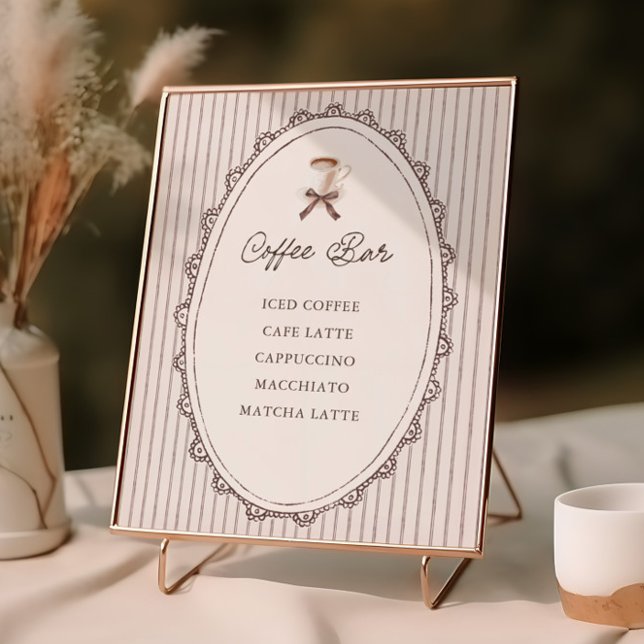 Poster Cafe Bebe Vintage Coffee Bar (Criador carregado)