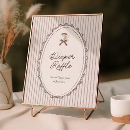 Poster Cafe Bebe Vintage Diaper Raffle