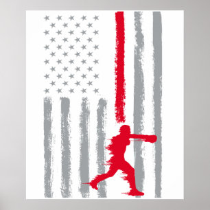 Poster café boxe - Bandeira americana vintage dos EUA par