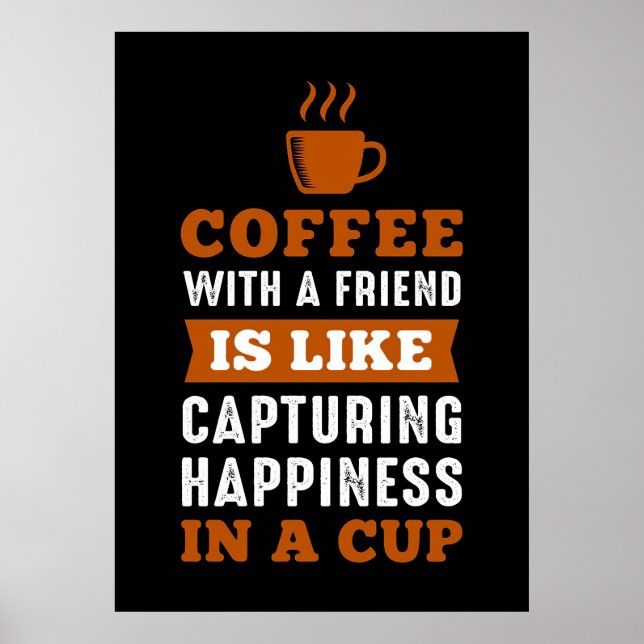 Poster Café Com Sobremesa Com Amigo (Frente)