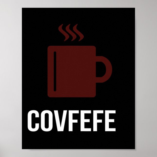 Poster Café Covfefe Presidente Donald Trump Meme  (Frente)