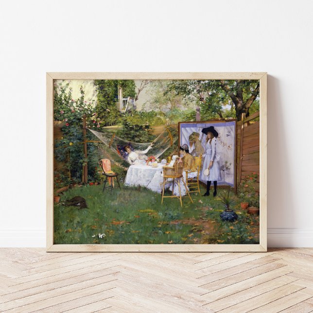 Poster Café da manhã a ar livre | William Merritt Chase (Criador carregado)