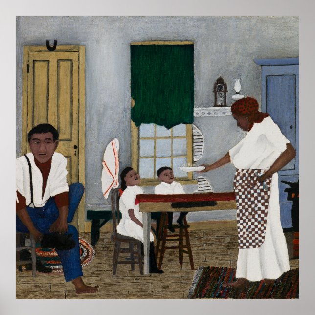 Poster Café da Manhã de Domingo -Horace Pippin (Frente)