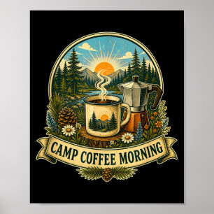Poster Café da manhã no acampamento 