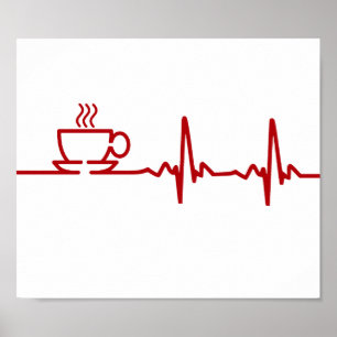 Poster Café da Manhã Pulsação EKG