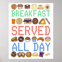 Café Da Manhã Servido A Jantar Neon O Dia Todo Sin