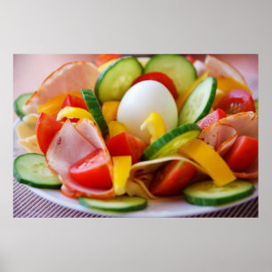 Pôster Café da manhã Vegan saudável