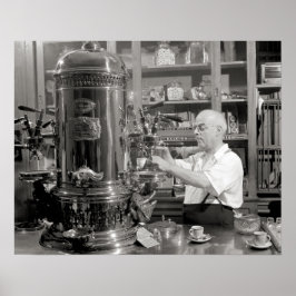 Pôster Café de Espresso, 1942. Foto Antiga