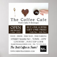Café Display, Barista, Café, Coffeehouse Advert