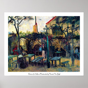 Pôster Café do terraço em Montmartre Vincent van Gogh